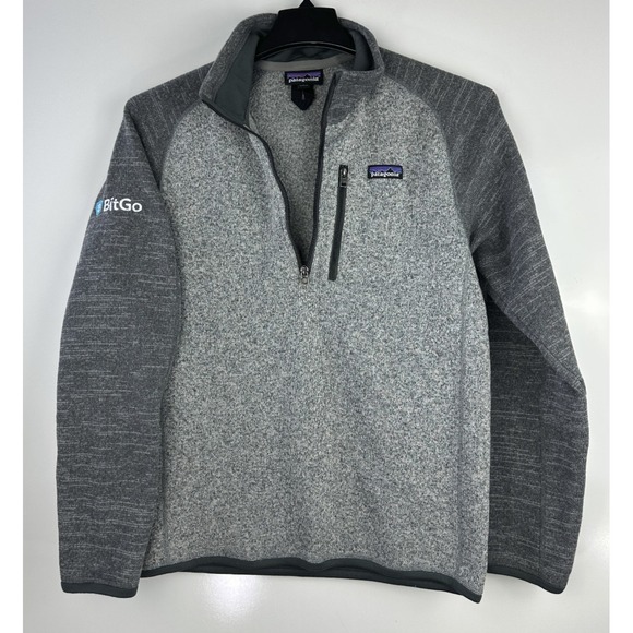 Patagonia Better Sweater Quarter Zip Fleece Pullover Grey Small *Company Logo - Picture 10 of 10
